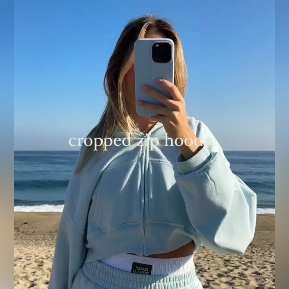 Daily drills cropped zip hoodie XS/S